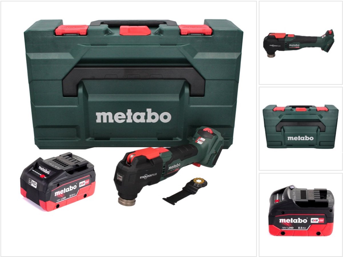 Metabo MT 18 LTX BL QSL accu multigereedschap 18 V Brushless Starlock Plus + 1x accu 8.0 Ah + metaBOX - zonder lader