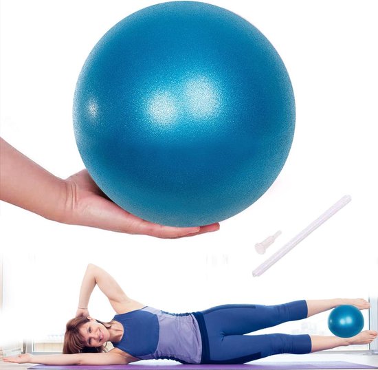 PhysKcal 55 cm groene dikke gymnastiekbal en 23 cm pilatesbalset, anti-burst gymnastiekbal, antislip zitbal, balansbal, yogabal voor thuis, sportschool en kantoor