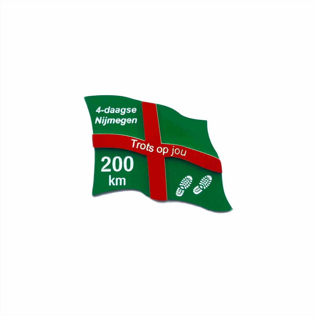 Nijmeegse vierdaagse speld/broche - vierdaagse - 4-daagse - Nijmegen - 200km - Trots op jou - gegraveerd - laser graveren - graveren - broche - uniek cadeau - cadeau - Kado - vierdaagsekado