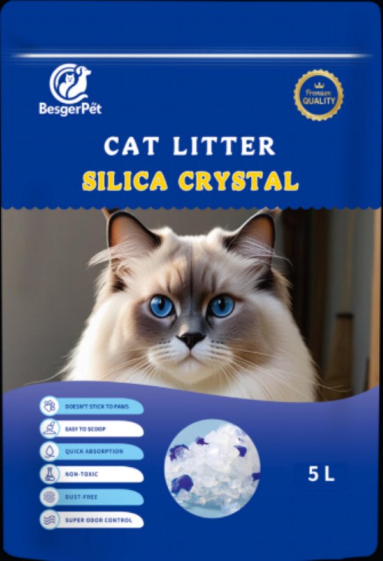 Foto: Besger pet kattenbakvulling silica premium 6 zakken x 5 liter super absorberend 99 stofvrij introductiekorting 0 99 per liter 