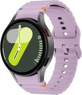 Bracelet en Siliconen Wave Strap-it - Compatible avec Samsung Galaxy Watch 7 (40 et 44 mm) / Galaxy Watch 6 (Classic) / Galaxy Watch 5 (Pro) / Galaxy Watch 4 (Classic) - violet lavande