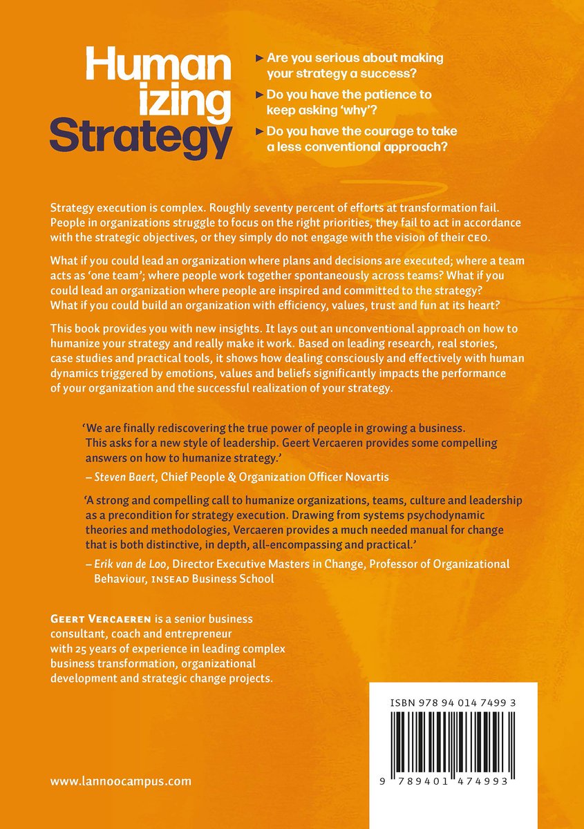 Humanizing strategy - back cover