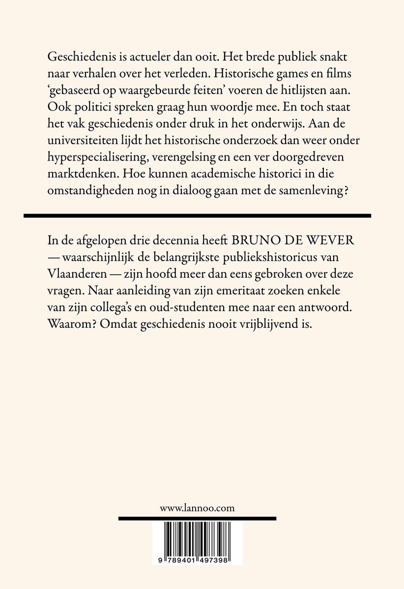 De publieke historicus - back cover