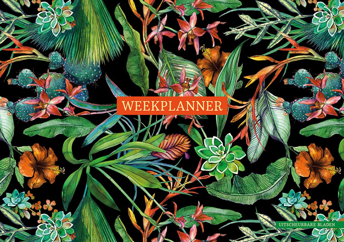 Weekplanner - Tropical Black