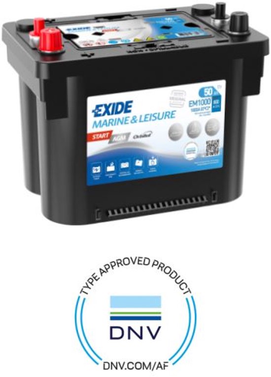 Exide Technologies EM1000 Orbital Start AGM 12V 50Ah