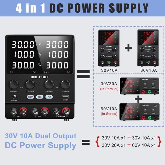 Hilitand LM317 Digital Display Power Supply Module Adjustable Voltage Regulator Board DC 3-30V/AC 3-20V