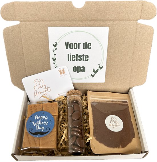 Opa koffie mini brievenbus cadeau