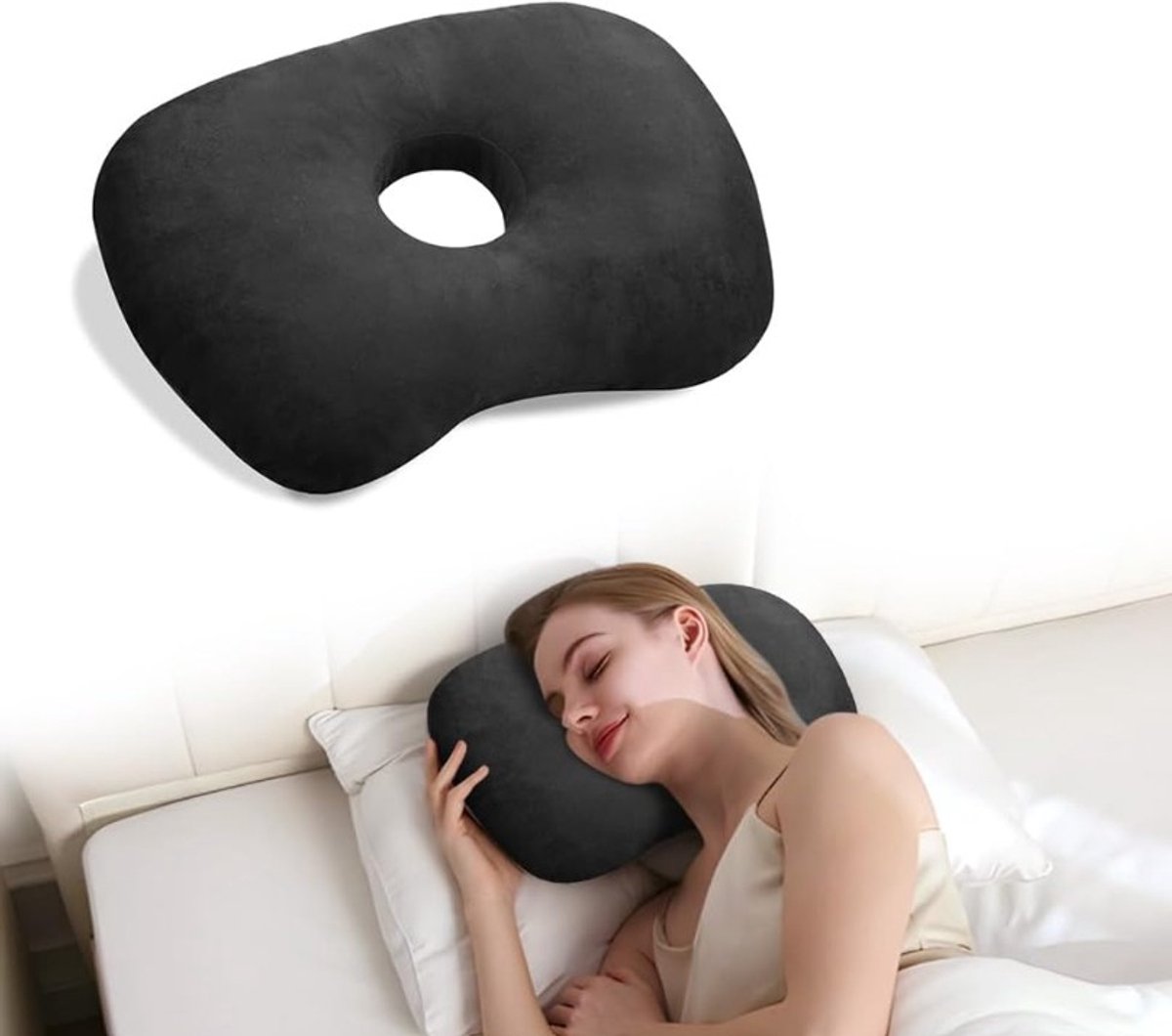 GOMETY Coussin De Piercing Avec Trou, Coussin Donut Pour Maux D'oreille
