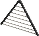 Villux Vaatdoekhouder - Gootsteen Organiser RVS - Afdruiprek Opvouwbaar - Vaatwasrek Inklapbaar - Afwasrek - Zonder Zuignap - Niet Magnetisch - Aanrecht Organizer - Keuken Organizers - Oprolbaar - 37x26cm