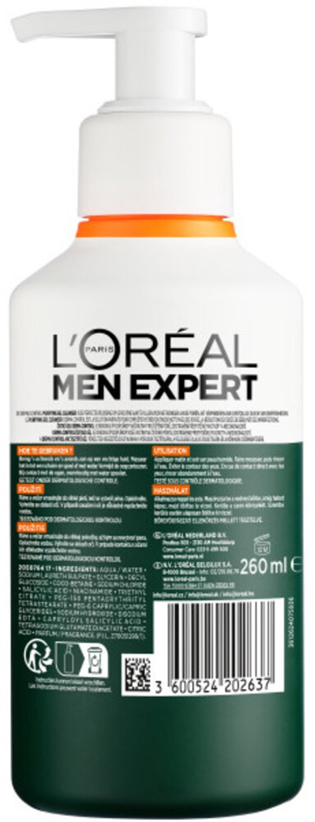 L'Oréal Paris Men Expert De Derma Control Purifying Gel Cleanser thumbnail 5