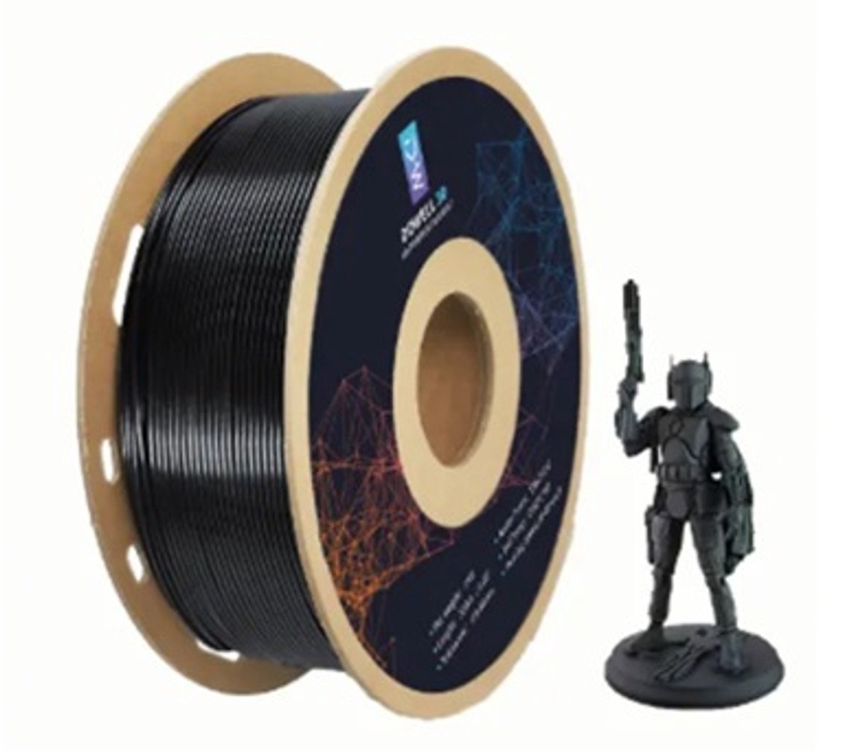 Image of 3D Filament PLA 1kg Per Rol 1,75mm Zwart