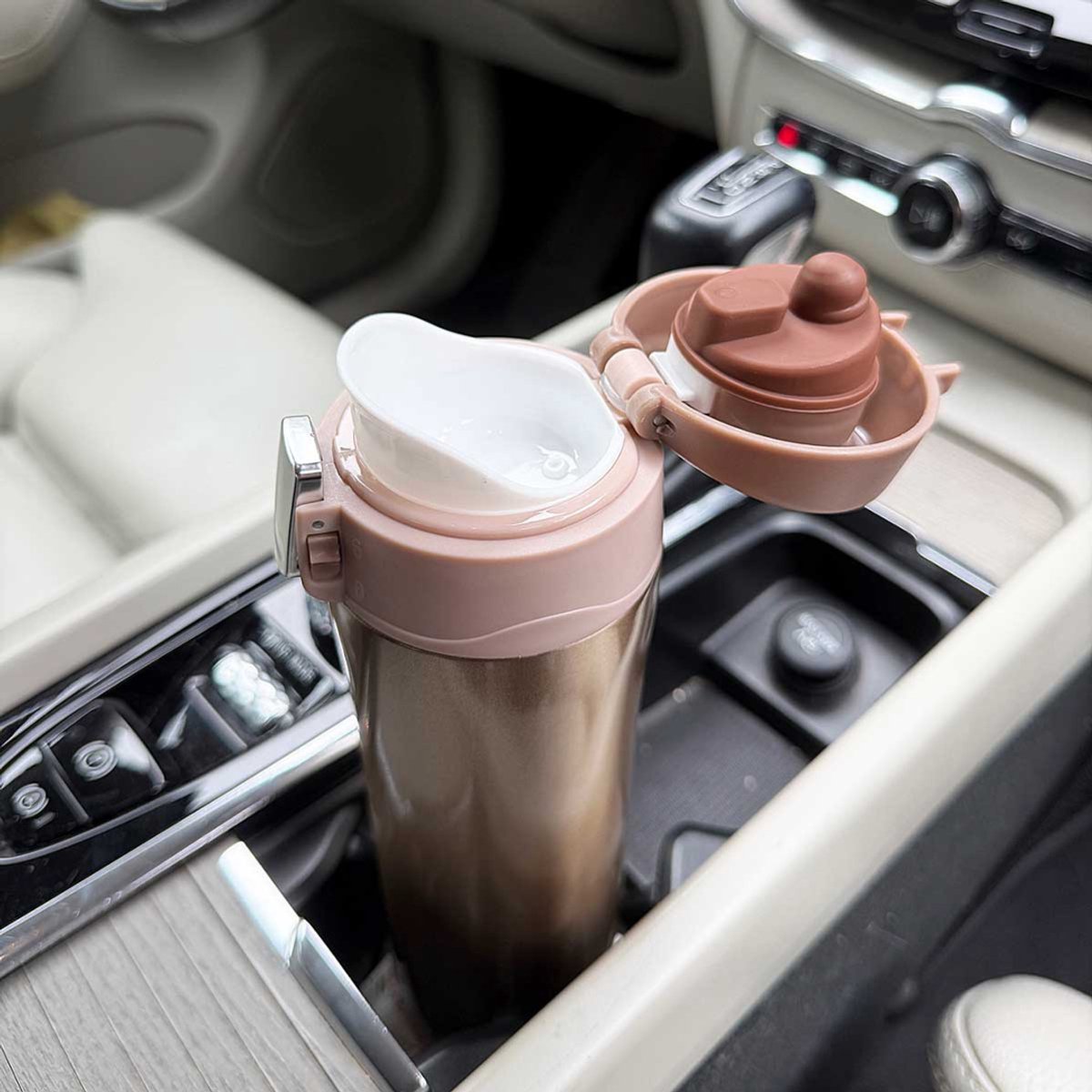 Thermosbeker 450ml met automatische lekafsluiting - Ideaal voor onderweg