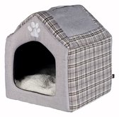 Bol.com Trixie - Hondenmand - Relax Iglo - Hondenhuis Silas - Grijs/Crème - 40X40X45 cm aanbieding