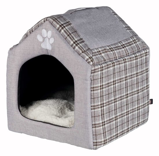 Trixie - Hondenmand - Relax Iglo - Hondenhuis Silas - Grijs/Crème - 40X40X45 cm