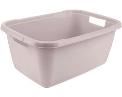 Stevige Wasmand 52L - Grijze Kunststof Wasmand voor Wasgoed