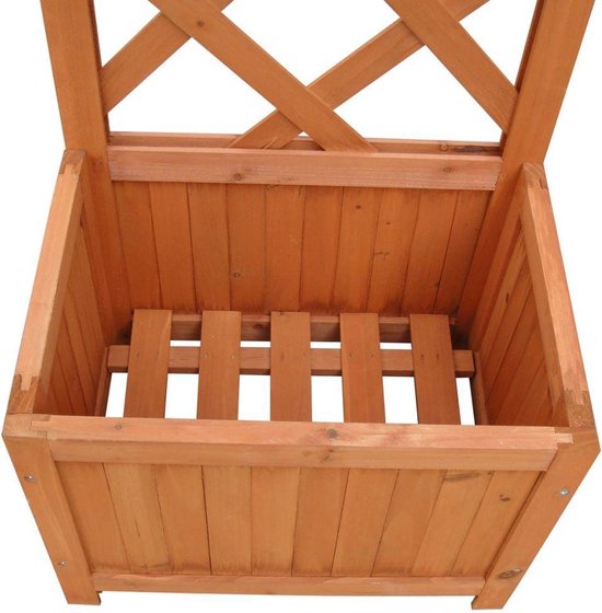 vidaXL - Plantenbak - met - klimrek - 40x30x135 - cm