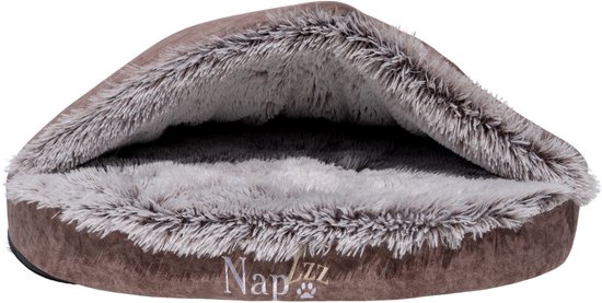 Cuddle Cave Super Soft 100x80xH20 cm Bruin eco leder