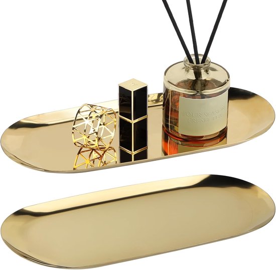 Marrakesh Oosterse Ramadan decoratief dienblad, vierkant, van messing, 28 cm, kaarsenplateau Nacera Gold als tafeldecoratie voor keuken en woonkamer, esthetisch ontbijtdienblad voor slaapkamer