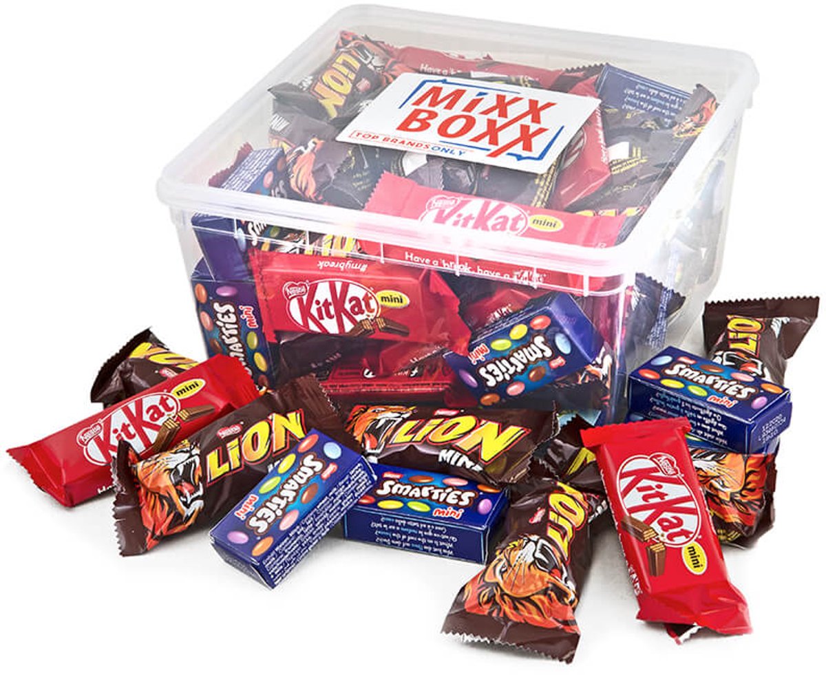 Nestlé Miniatures chocolademix - 56 stuks - Lion, KitKat & Smarties - mini chocolade - 925g