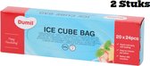 Paquet de 2 sacs à glaçons 20 x 24 pcs|Sac à glaçons auto-scellant| Sacs de glace| Sacs à glaçons|Fermeture automatique|Sacs de congélation|