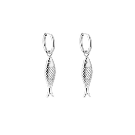 Bijoutheek Boucles d'oreilles pendantes d'Oreilles Poisson Argent