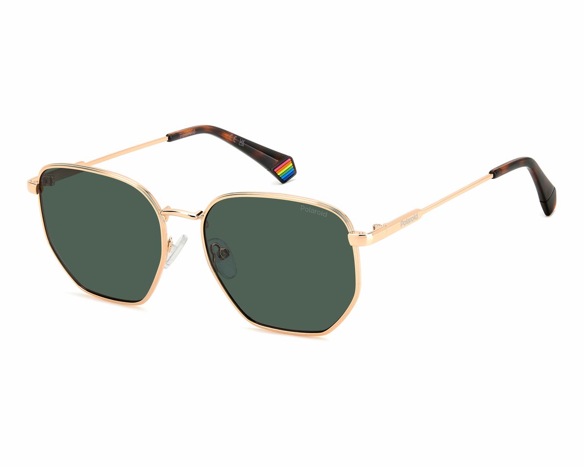 Polaroid® Golden Green Pilot Pilotenbril Heren Zonnebril Lichtgewicht Gepolariseerde Piloten Bril