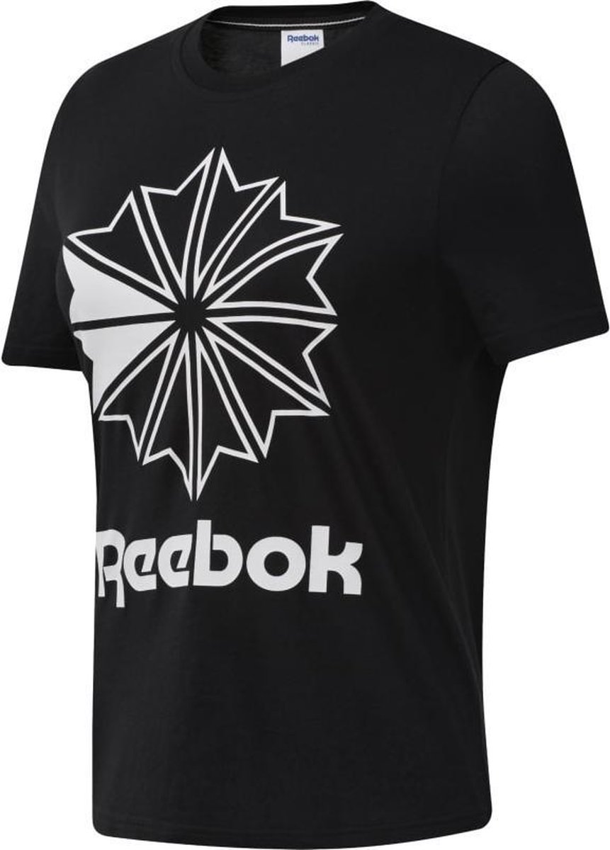 Reebok Classics Big Logo Graphic Tee Dames Shirt Zwart