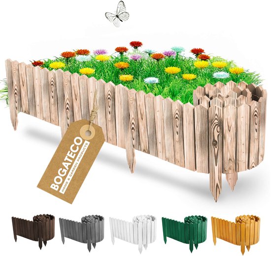 BOGATECO 5 x Wilgengazonrand, houten | 100 cm x60 cm | insteekomheining, omheining van vijvers, voor planten en bloembedde | Border voor Flower Bed Patio Garden | houten gazonrand, rieten omheining BOGATECO 5 x Wilgengazonrand, houten | 100 cm x60 cm | insteekomheining, omheining van vijvers, voor planten en bloembedde | Border voor Flower Bed Patio Garden | houten gazonrand, rieten omheining
