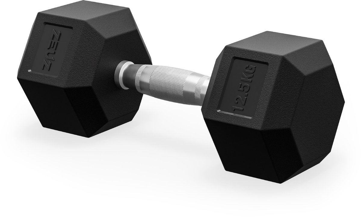 ZEUZ® Hexa Dumbbell 1 Stuk 125 KG – Hexagon Gewichten – Crossfit Fitness & Krachttraining
