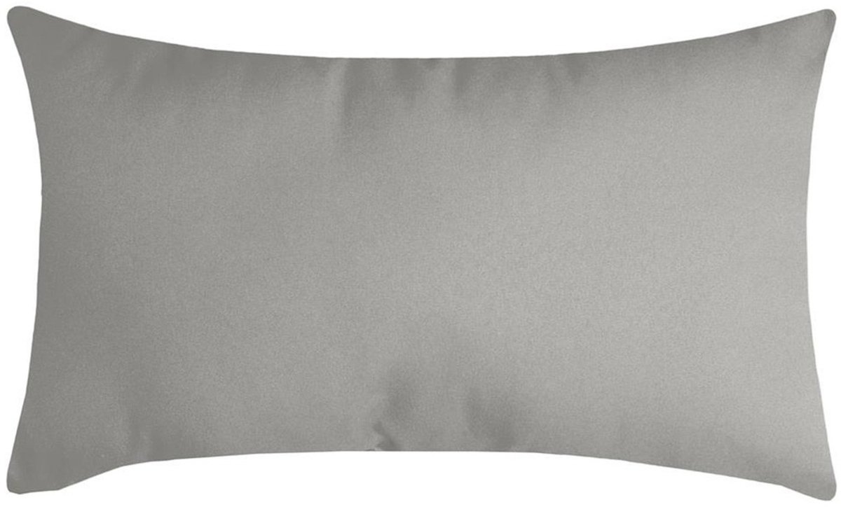 Stof Textile sierkussen Nelson - lichtgrijs - 30 x 50 cm - bank kussens - zitkussens - binnen/buiten - polyester