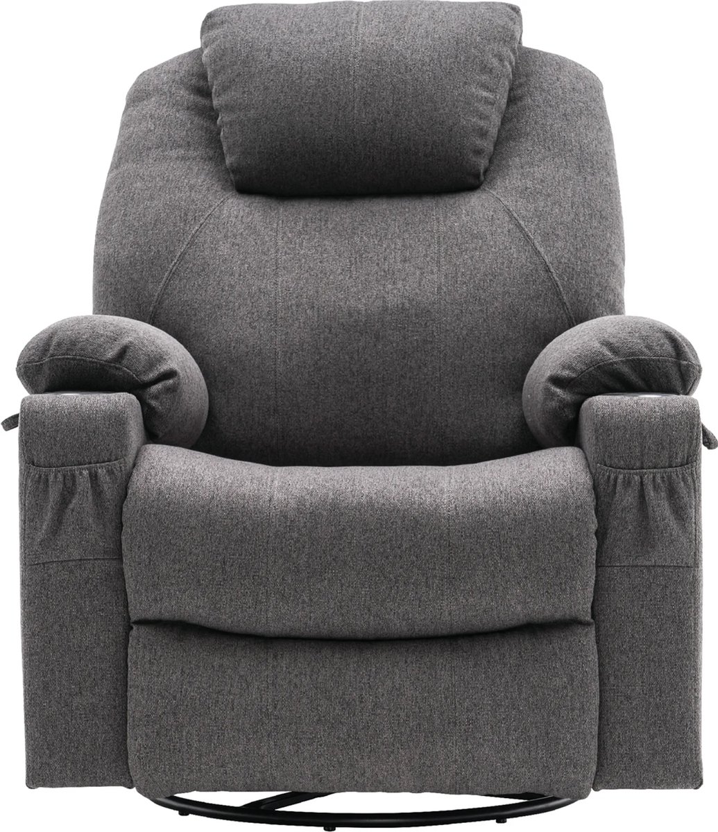 Afbeelding 2 van MCombo 7070 Elektrische Relaxstoel Grijs met Massage &