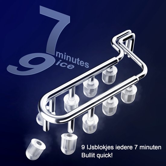 Luxe volledige set met 3 Bardi RVS dubbelwandige thermosbekers - koffiebekers - Bardi Deluxe IJsblokjesmachine 2L - IJsblokmaker Inclusief Luxe Thermosbeker en IJsschep - 9 Blokjes in 8 Minuten - WIT van Bardi — afbeelding 5