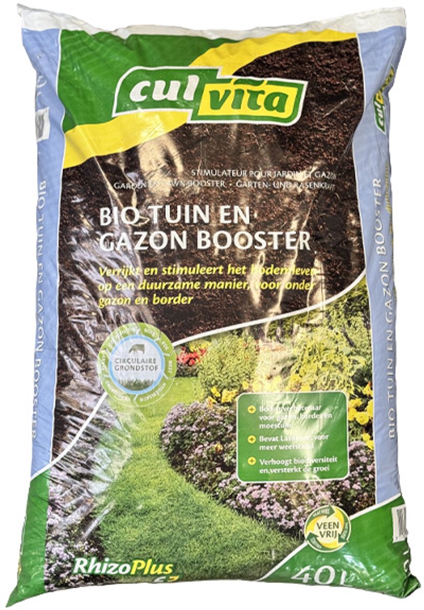 Culvita Bio Tuin & Gazonbooster | Biologisch, duurzaam & veenvrij! - Rijk aan organische stof en voedingsstoffen