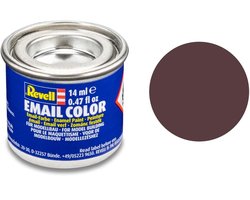 Revell Hobbyverf Enamel verf - #84 Leather Brown - Matt - RAL8027 - Enamel - Verf potje - 14 ml