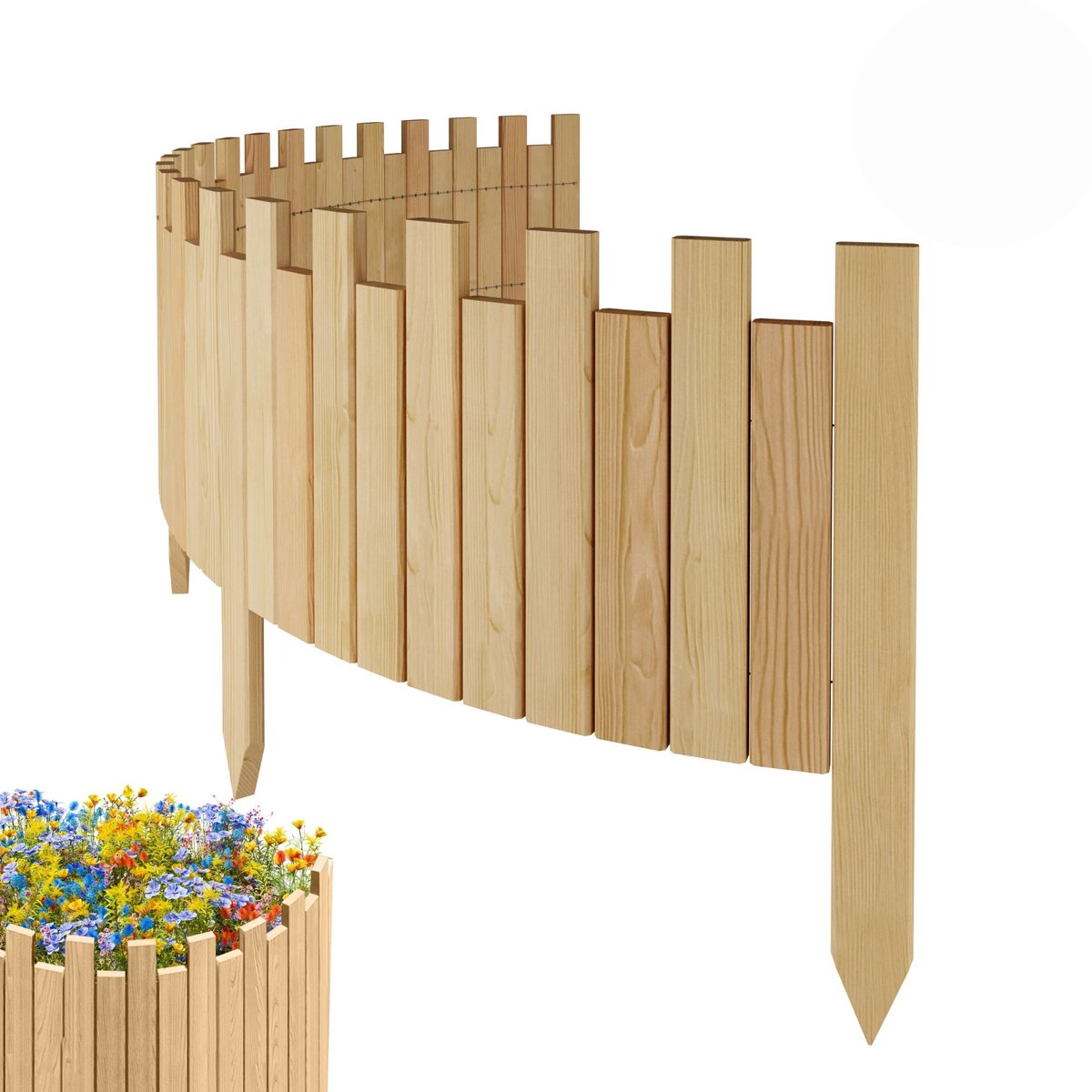 Kantopsluiting - gazonrand - tuinbegrenzing - 12 meter x 13 cm - bruin
