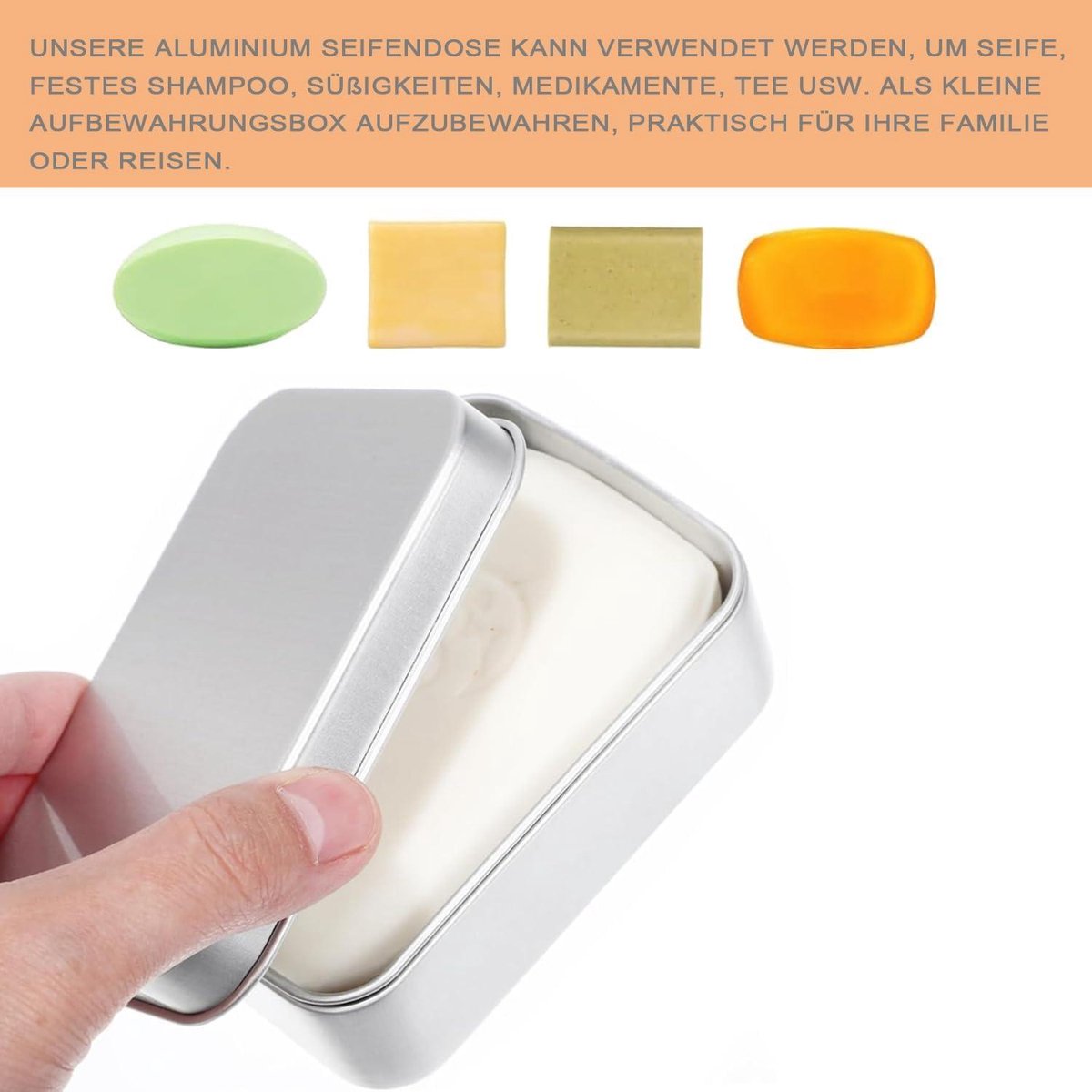 2 Stuks Aluminium Zeepdoos Met Afdruiprooster En Deksel - Waterdichte Reizendoos 96x68x30mm