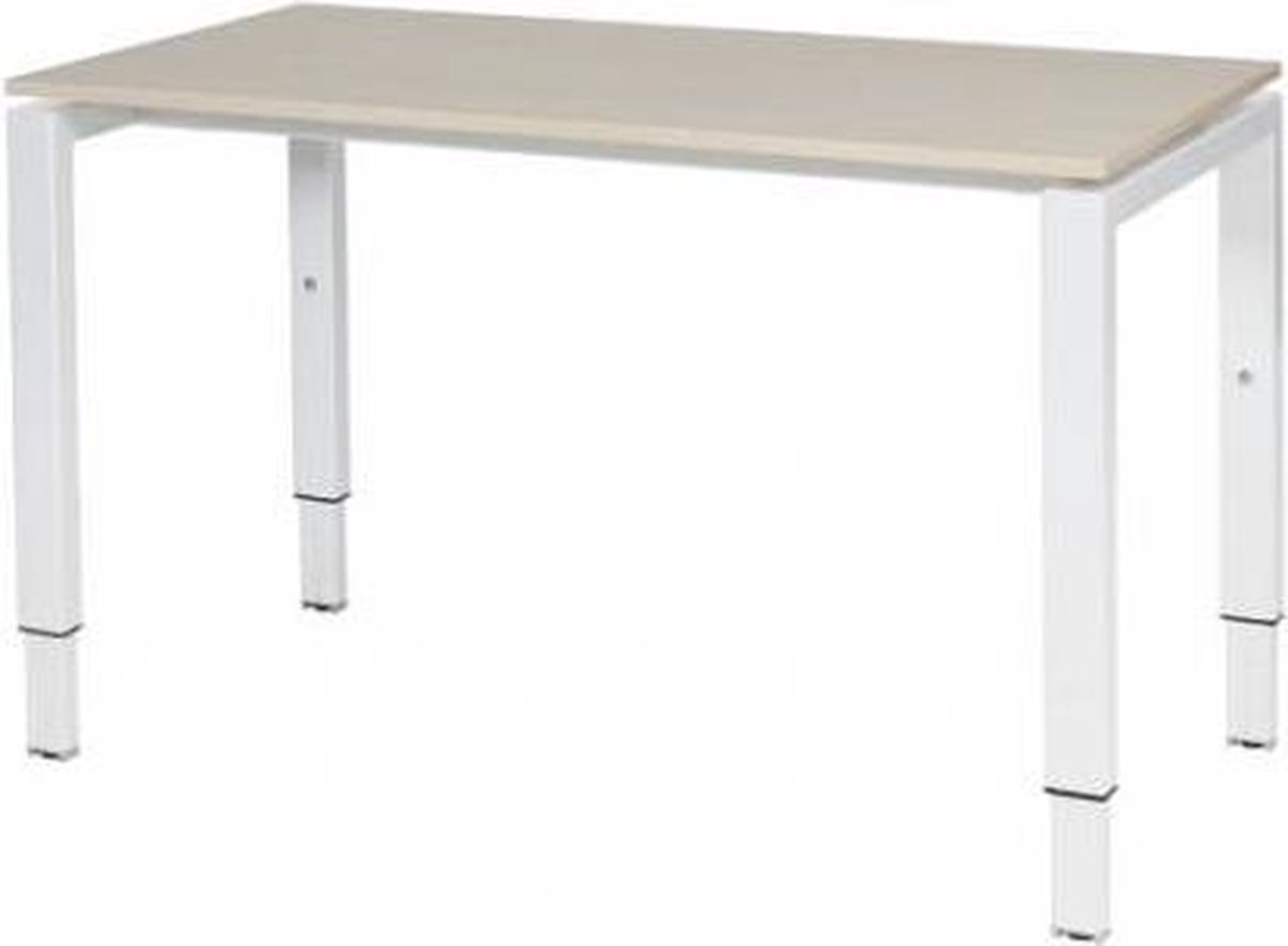 Verstelbaar Bureau - Domino 120x60 robson - wit frame