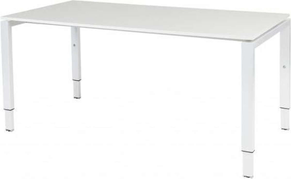 Verstelbaar Bureau - Domino 160x90 wit - wit frame