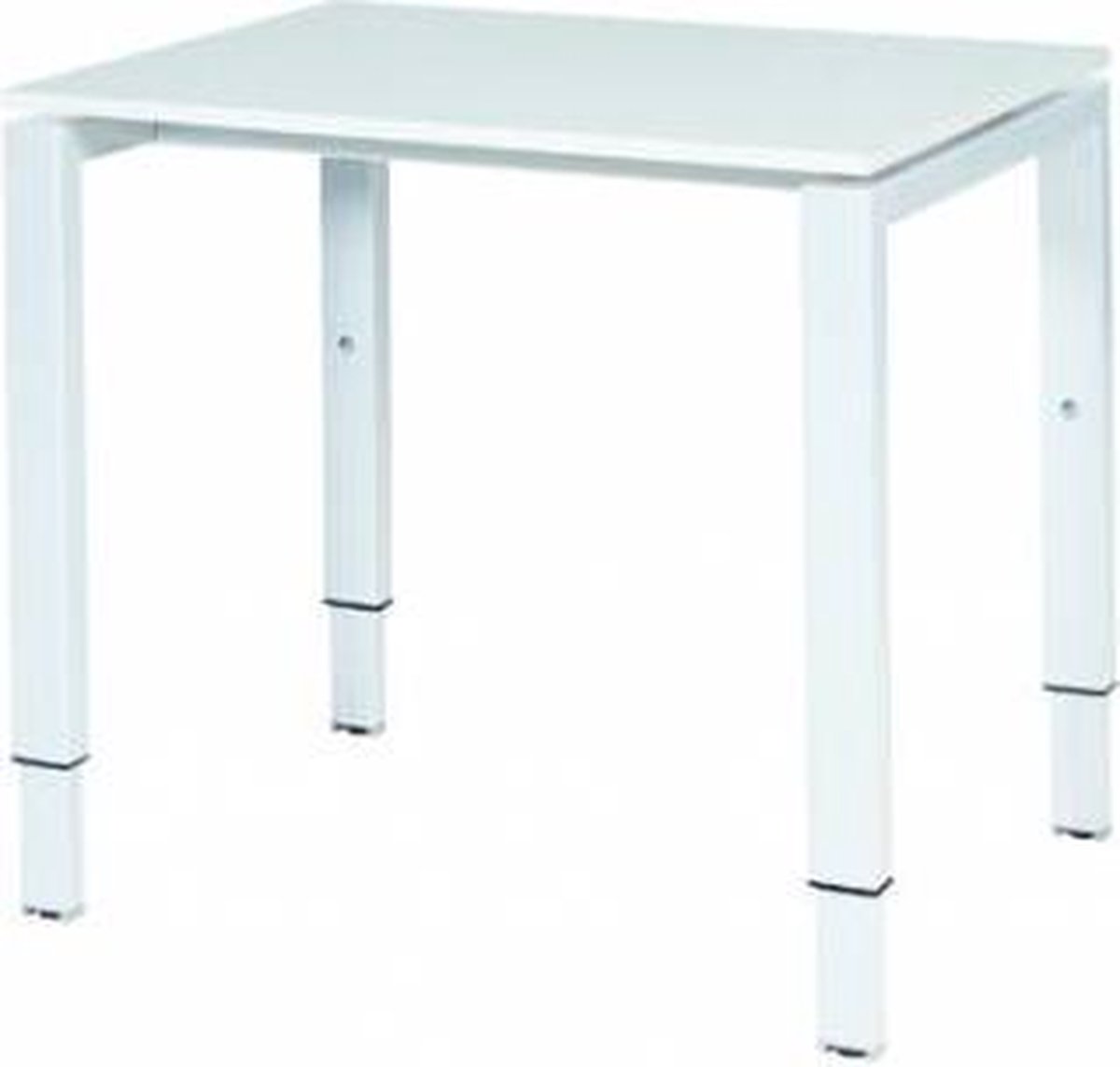 Verstelbaar Bureau - Domino 80x60 grijs - wit frame