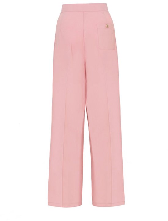 Hell Bunny Giselle Trousers Stoffen broeken lichtroze M Polyester Dames - Basics