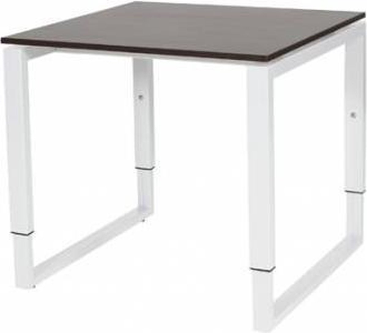 Verstelbaar Bureau - Domino Plus 80x80 logan - wit frame