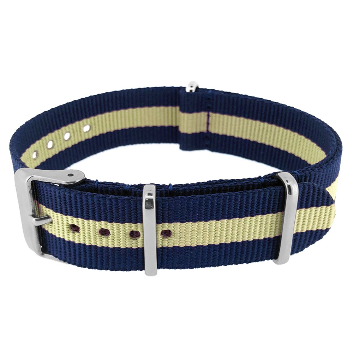 NATO Horlogeband G10 Military Nylon Strap - Original NATOS.com® - Regimental Blauw Zand 22mm
