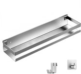 Étagère de douche rectangulaire en acier inoxydable - Matériel de montage Shampooing - 50 cm