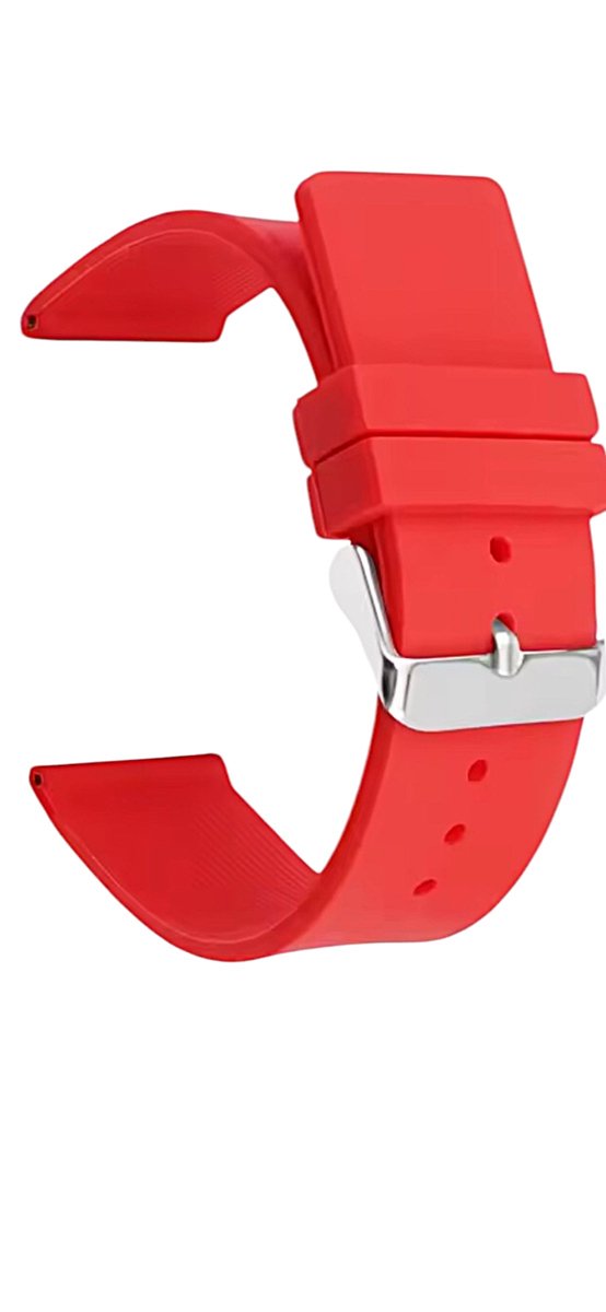silicone-horlogeband-horlogebandje-20mm-rood-ROOD-soepel-stevig-soft-20 mm-siliconen