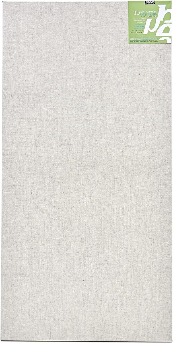 Grijze Linnen Canvas 50x100 cm - Dubbele Vierkante Formaten