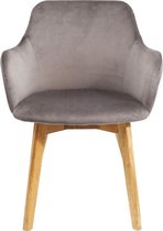 Kare Eettafelstoel Lady Velvet Grey