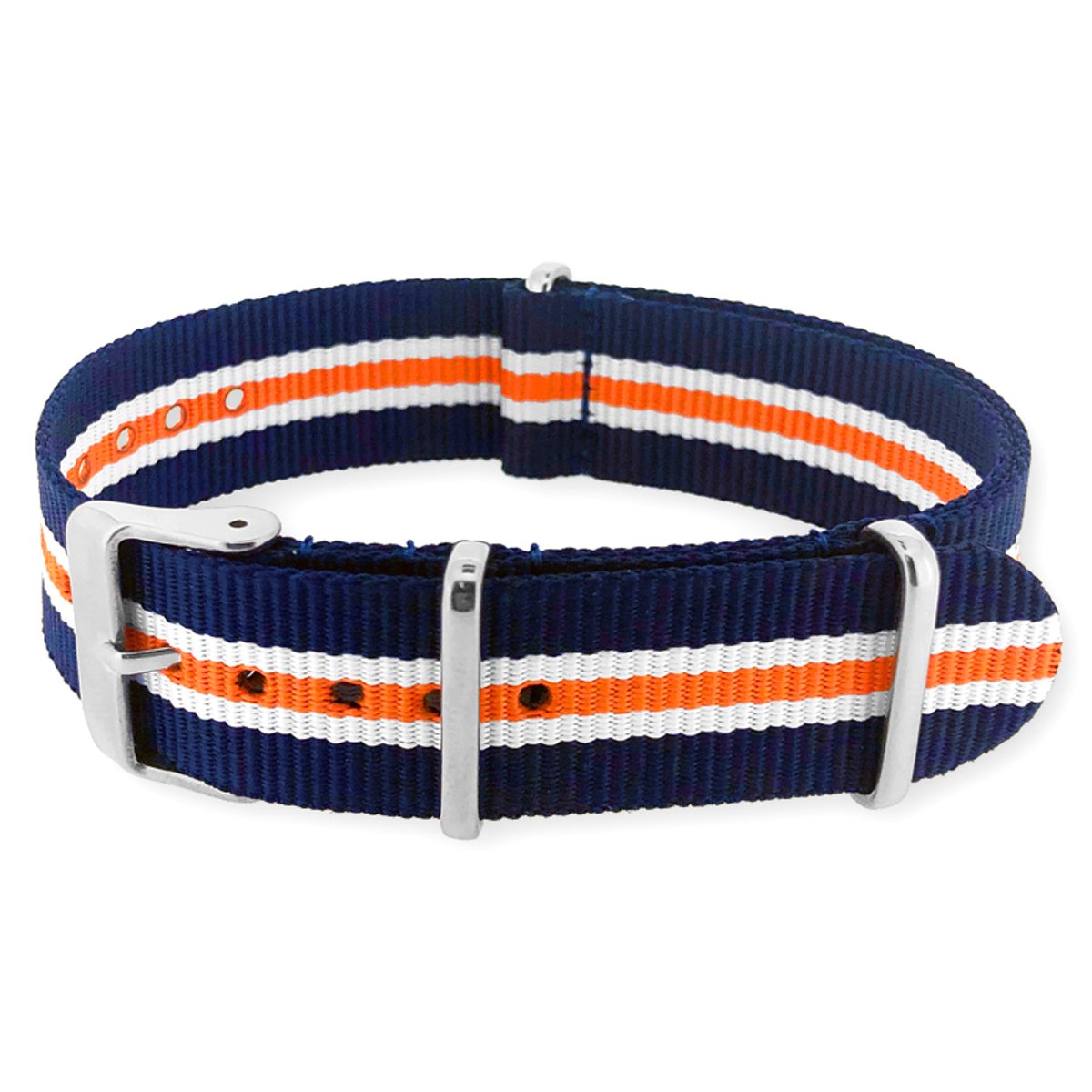 NATO Horlogeband G10 Military Nylon Strap - Original NATOS.com® - Heritage Blauw Wit Oranje 16mm