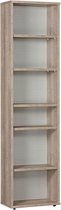 Boekenkast - 200 x 52 x 29cm - Donker Grijs Hout -  Bavel