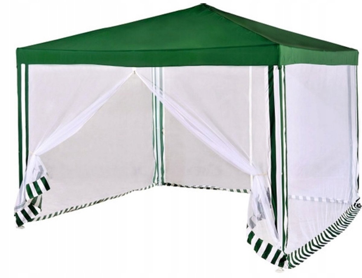 Paviljoen 3X3 G1015 GROEN MET GAAS