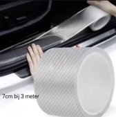 medj-auto autodeur bumper kofferbak beschermer bescherming folie rol 7 CM bij 3 M koolstofvezel